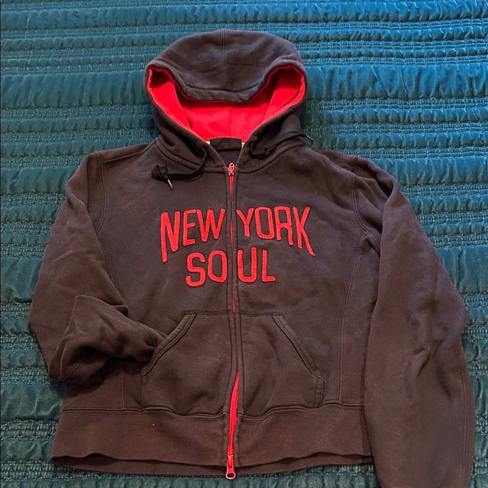 Triple Five Soul Black Hoodie with Red Lining